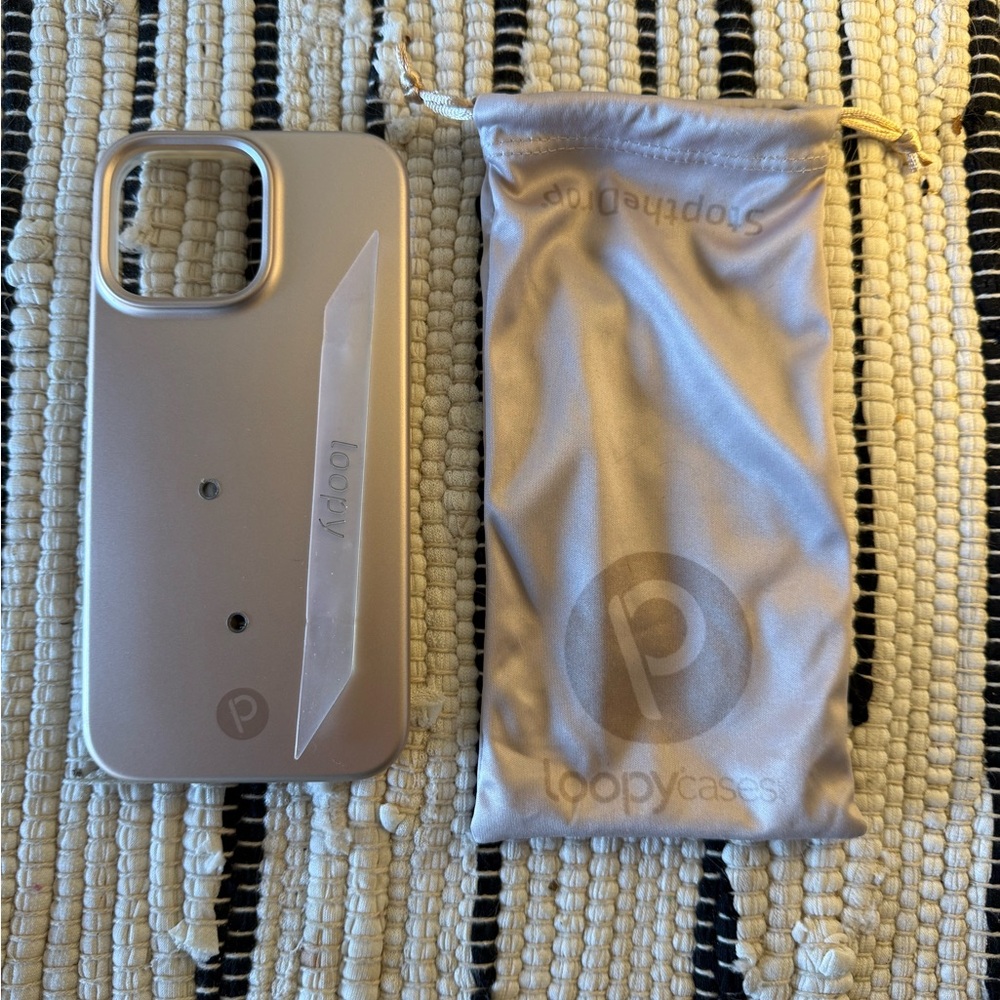 Loopy Case Gold Phone Case with Pouch